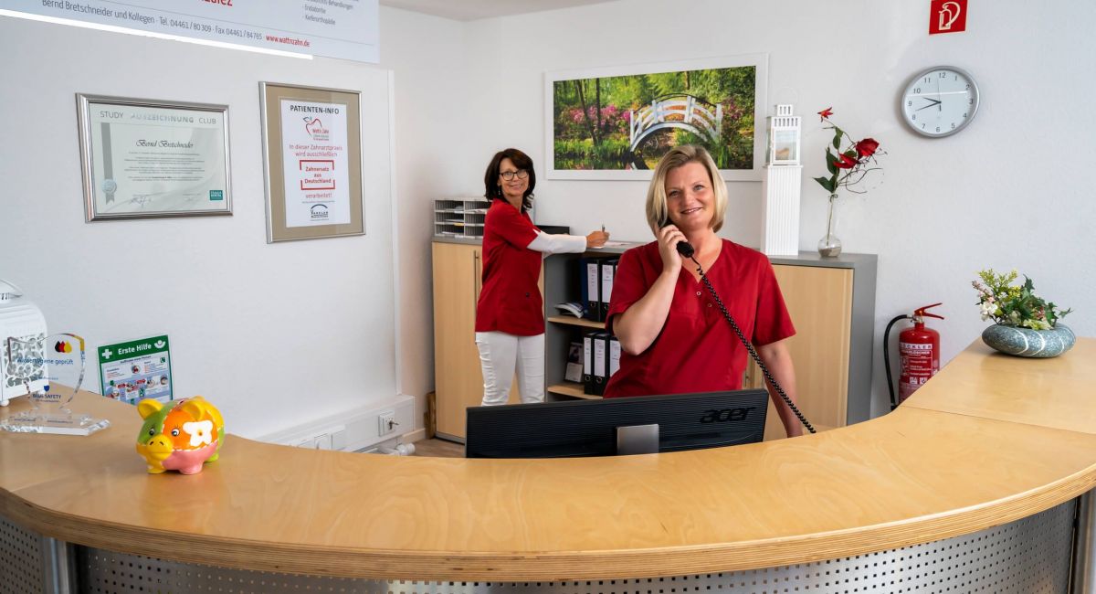 Watt´n Zahn - Zahnarztpraxis in  Schortens - Empfangsbereich